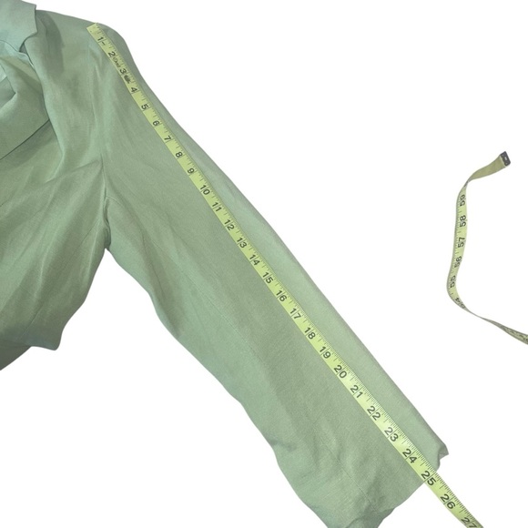 ASTR The Label Rio Oversized Blazer Jacket Celery Green Large NWOT Linen Blend - Picture 8 of 16